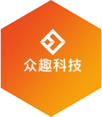 橙色背景众趣科技logo